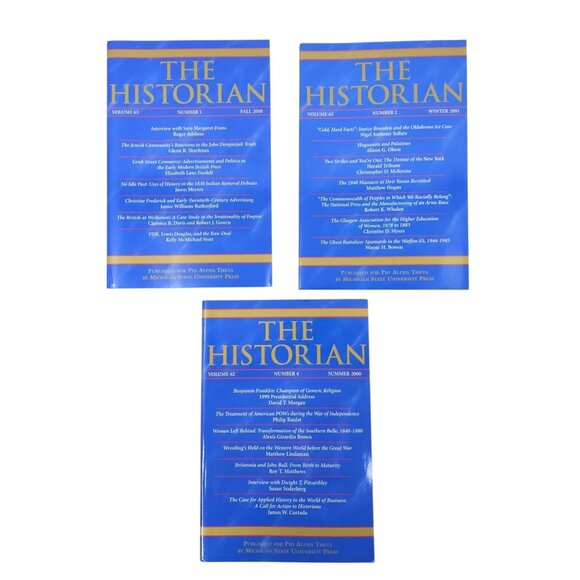 The Historian Three Volume Lot Paperback Summer 2000 Fall 2000 Winter 2001 - Picture 1 of 10